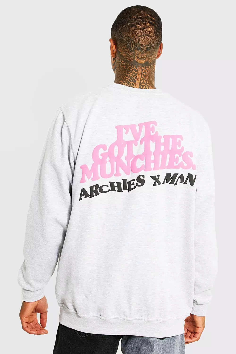 Oversized Man X Archie s Slogan Sweatshirt